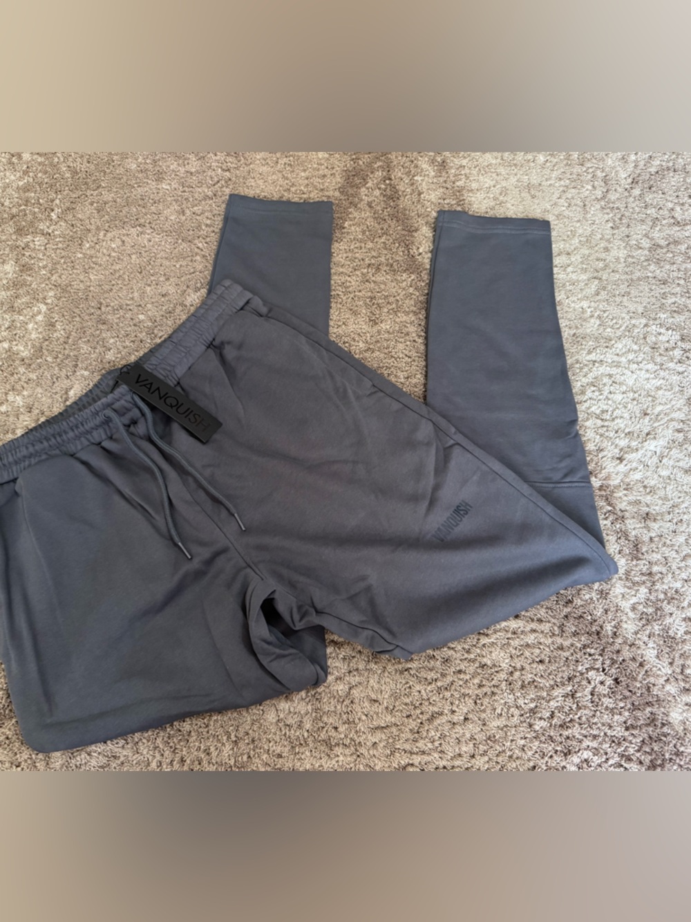 VANQUISH ESSENTIAL DENIM BLUE TAPERED FIT SWEATPANTS